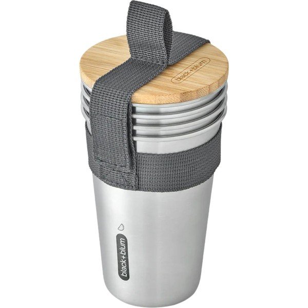 Ezüstszínű rozsdamentes acél utazóbögre 500 ml – Black + Blum