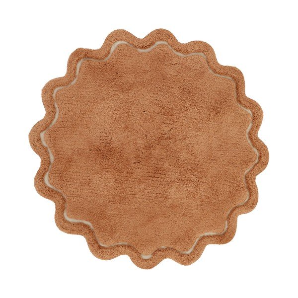 Téglavörös mosható kézi szövésű pamut kerek szőnyeg ø 110 cm Sweet April Toffee – Nattiot