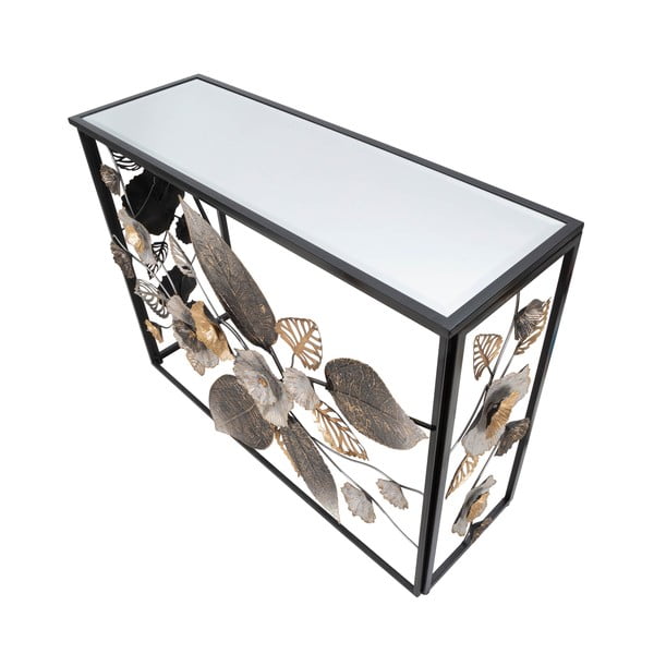 Fekete konzolasztal 42x112 cm Glam Dark – Mauro Ferretti-image-2