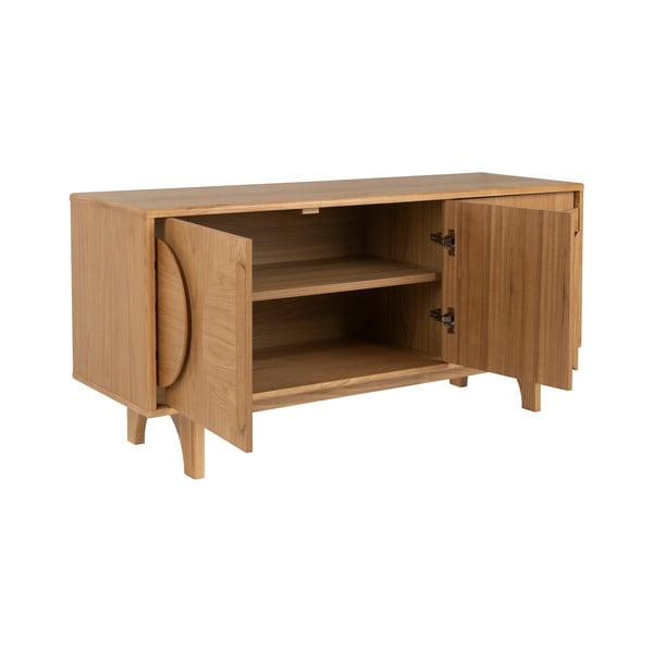 Natúr színű alacsony komód tölgyfa dekorral 120x58 cm Groove – Zuiver-image-3