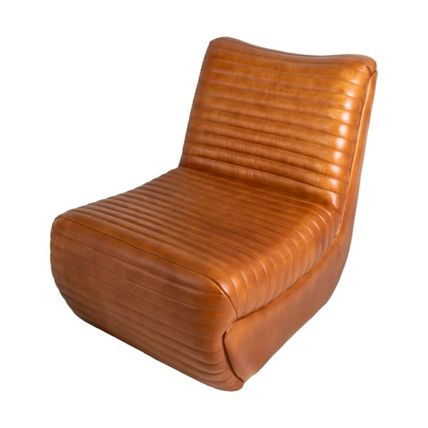 Konyakbarna bőr fotel – Antic Line