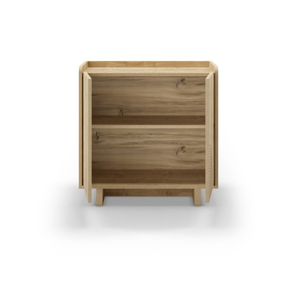 Natúr színű szekrény tölgyfa dekorral 80x80x40 cm Daira – Marckeric-image-4