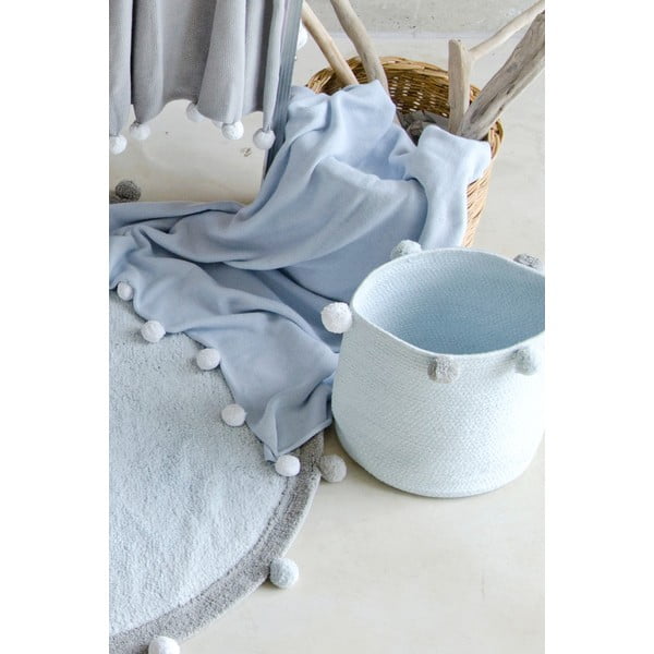 Világoskék textil játéktároló kosár ø 30x30 cm Bubbly – Lorena Canals-image-1