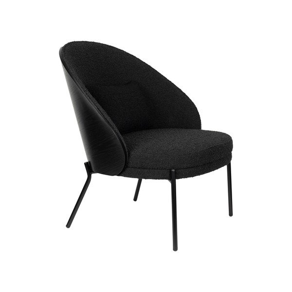 Fekete buklé fotel Rodin – Dutchbone