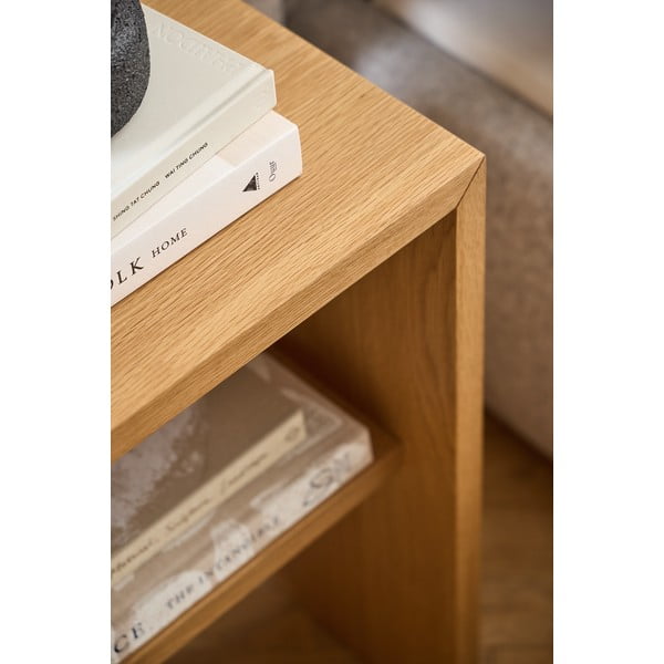 Natúr színű éjjeliszekrény tölgyfa dekorral Arlon – Actona-image-2