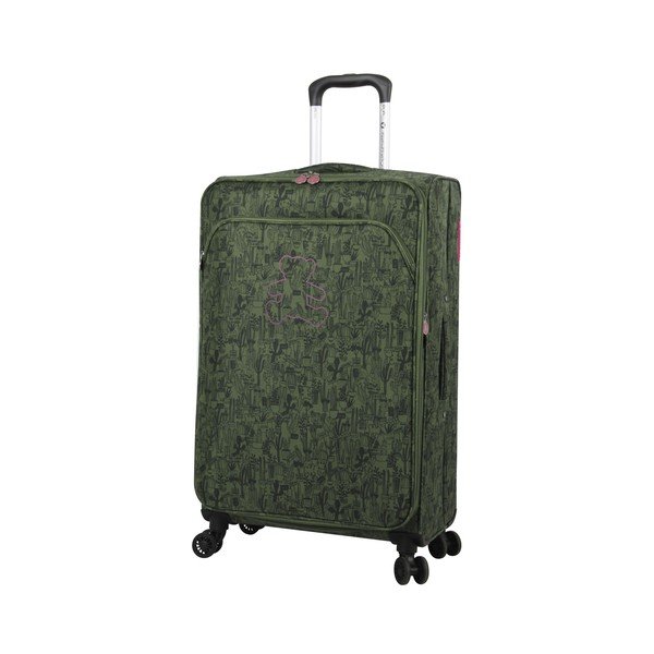 Teddy Bear zöld gurulós bőrönd, 71 l - Lulucastagnette-image-4