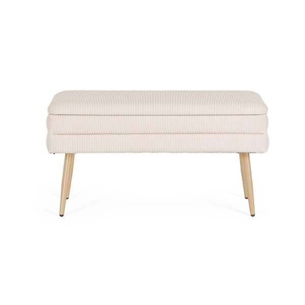 Fehér párnázott pad Olga – Bizzotto