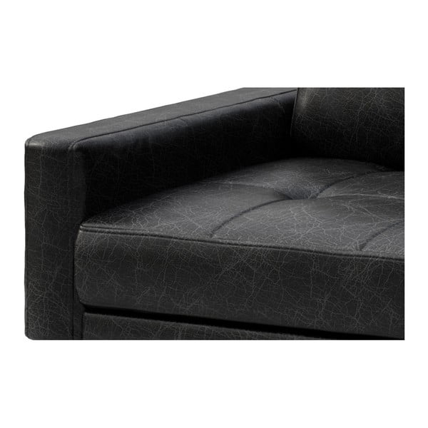 Musso Tufted fekete bőrkanapé, 210 cm - MESONICA-image-4