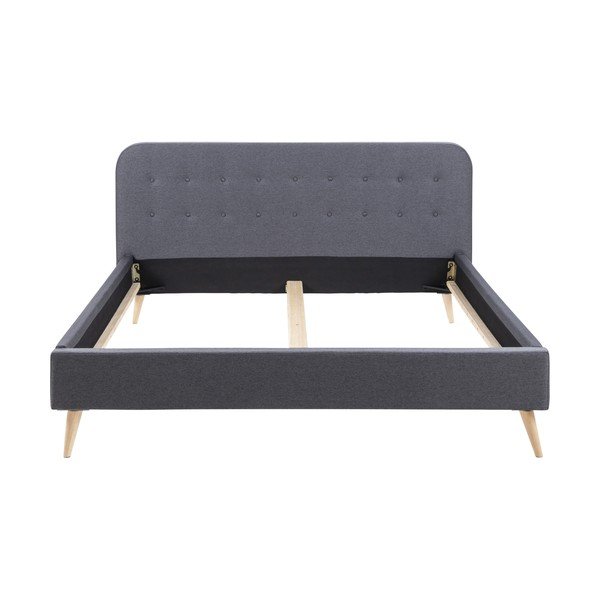 Alma szürke kárpitozott ágykeret, 180 x 200 cm - Actona-image-2