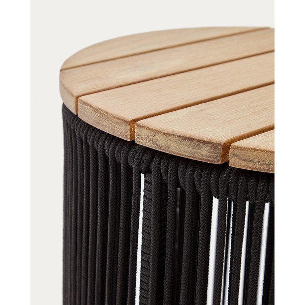 Kerek kerti dohányzóasztal akácfa asztallappal ø 40 cm Dandara – Kave Home-image-4