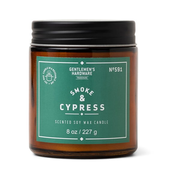 Illatos szójaviasz gyertya égési idő 48 ó Smoke & Cypress – Gentlemen's Hardware