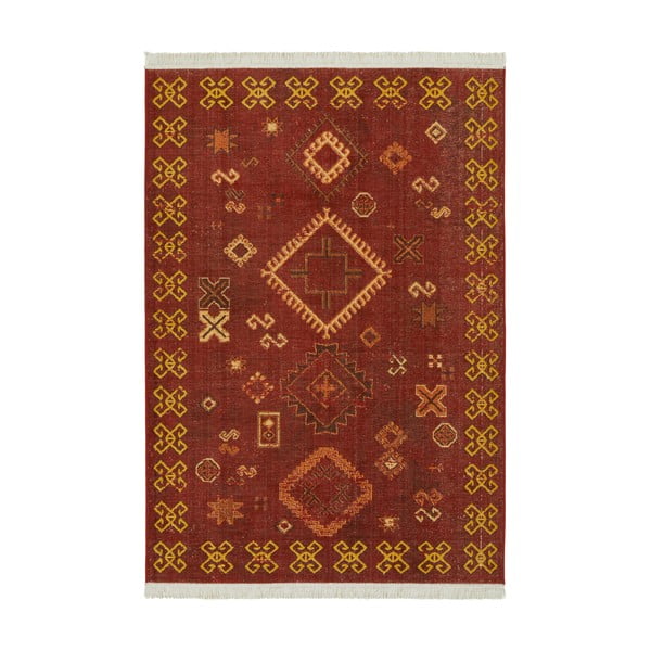 Piros szőnyeg újrahasznosított pamuttal, 80 x 150 cm - Nouristan