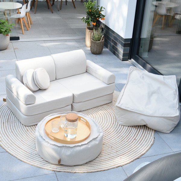 Bézs gyerek babzsákfotel Outzy – Meowbaby-image-1