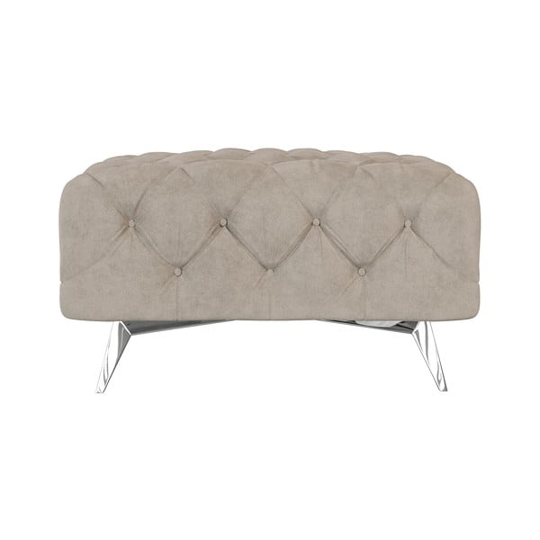 Szürkésbézs bársony lábtartó Chelsea – Ropez