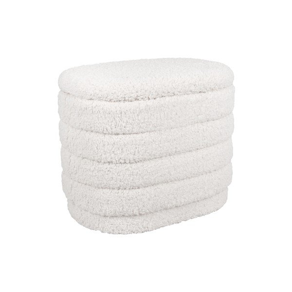 Cuddly fehér ovális puff tárolóhellyel - Leitmotiv-image-4