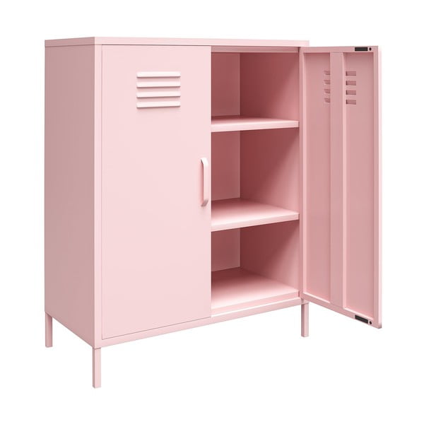 Rózsaszín fém szekrény 80x101 cm Cache - Novogratz-image-3