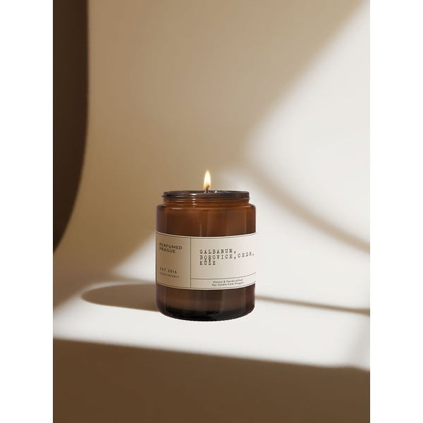 Illatos szójaviasz gyertya égési idő 40 ó #21 Galbanum, Pine, Leather – Perfumed Prague