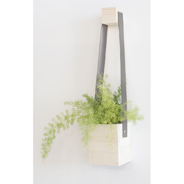 Colgante szürke fenyőfa kaspó, 17 x 62 cm - Surdic-image-1