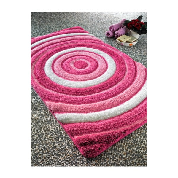 Bathmats Efus rózsaszín fürdőszobai szőnyeg, 70 x 120 cm - Confetti