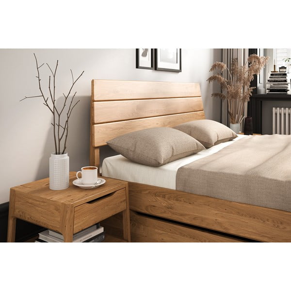 Natúr színű tölgyfa franciaágy 160x200 cm Twig – The Beds-image-4