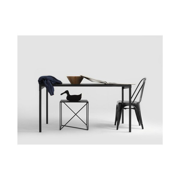 Obroos fekete fém étkezőasztal, 140 x 80 cm - Costum Form-image-1