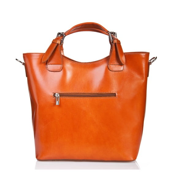 Valeria konyakbarna bőr kézitáska - Massimo Castelli-image-1