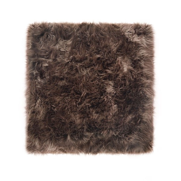 Zealand Square barna bárányszőrme szőnyeg, 70 x 70 cm - Royal Dream