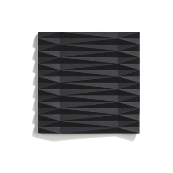 Origami Yato fekete szilikonos edényalátét, 16 x 16 cm - Zone