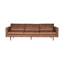 Rodeo barna kanapé, újrahasznosított bőrhuzattal, 277 cm - BePureHome