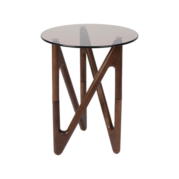 Kerek tárolóasztal üveg asztallappal ø 40 cm Naia – Dutchbone