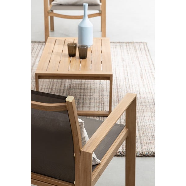 Natúr színű alumínium négyszemélyes kerti lounge szett Kallen   – Bizzotto-image-2