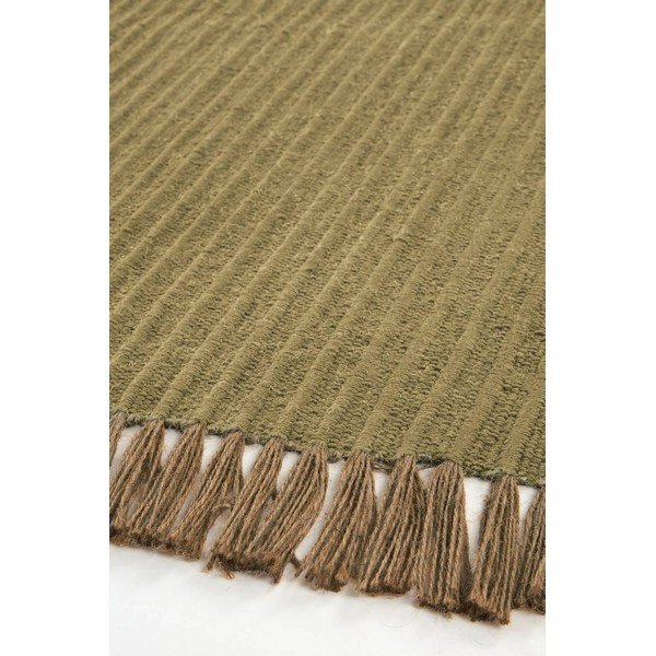 Zöld kézi szövésű pamutkeverék szőnyeg 200x300 cm Channa – Jotex-image-3