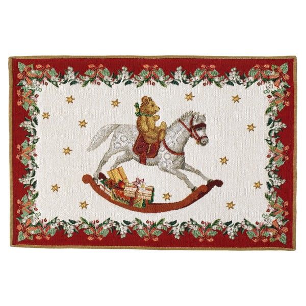 Toys Fantasy piros-fehér pamut tányéralátét karácsonyi motívummal, 48 x 32 cm - Villeroy & Boch