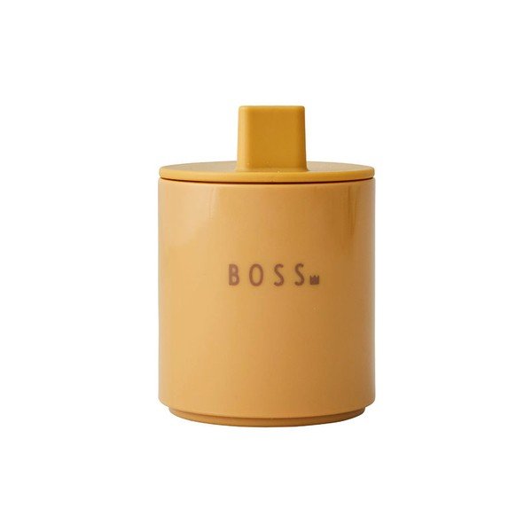 Mini Boss mustársárga gyerekbögre - Design Letters-image-1