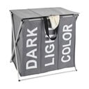 Trio 3 rekeszes szürke szennyestartó, 118 l - Wenko