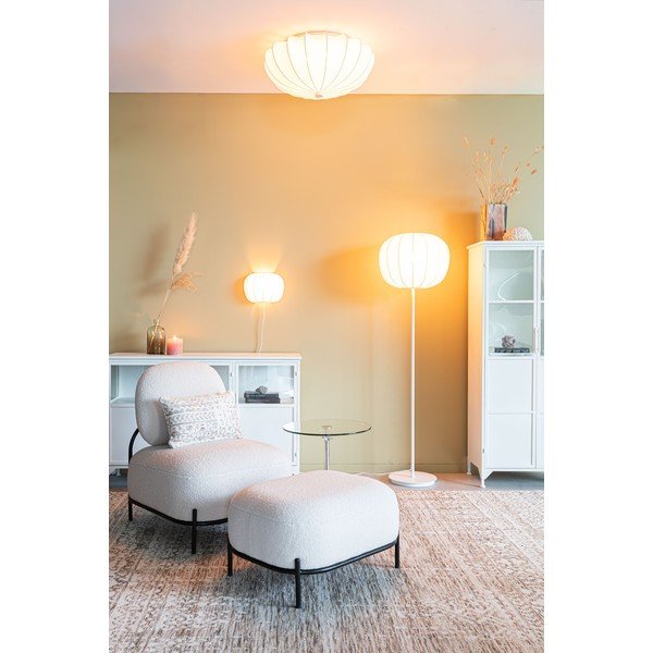 Fehér állólámpa textil búrával (magasság 160 cm) Shem – White Label-image-2