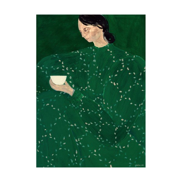 Poszter 30x40 cm Coffee Alone At Place De Clichy – Sofia Lind – The Poster Club