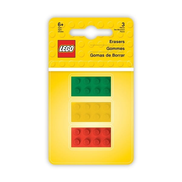 Iconic Bricks radírgumi készlet, 3 darab - LEGO®