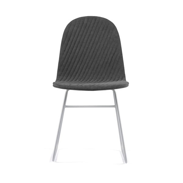 Mannequin V Stripe sötétszürke szék fém lábakkal - Iker