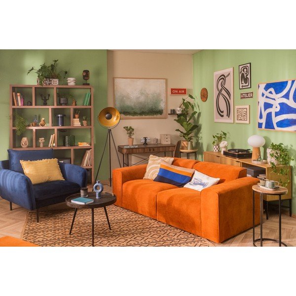 Sting narancssárga kordbársony sarokkanapé, bal oldali - Scandic-image-1