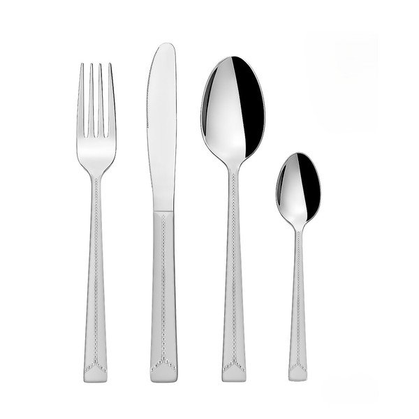 Ezüstszínű rozsdamentes acél evőeszköz készlet 24 db-os Bright – Orion