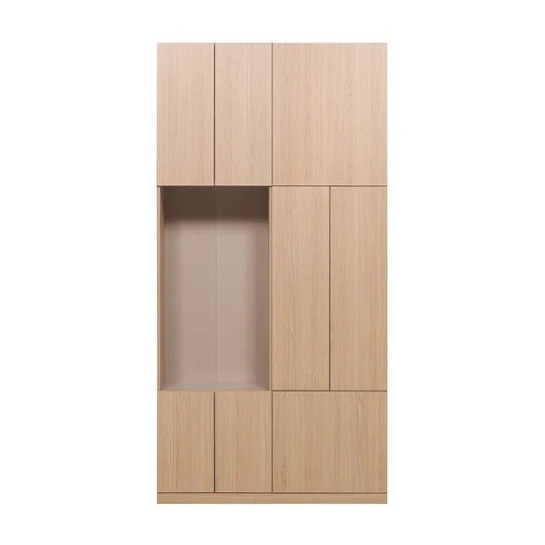 Natúr színű moduláris szekrény 108x215 cm Build – WOOOD