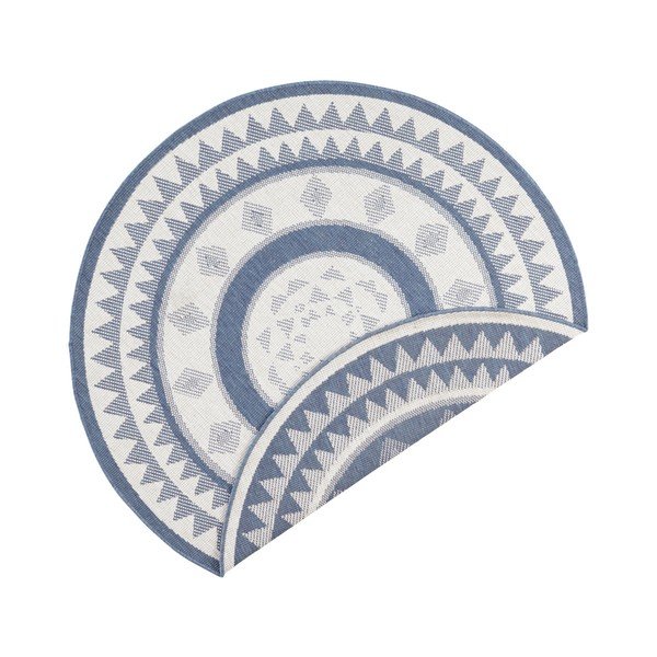 Jamaica kék-krémszínű kültéri szőnyeg, ⌀ 200 cm - NORTHRUGS-image-4