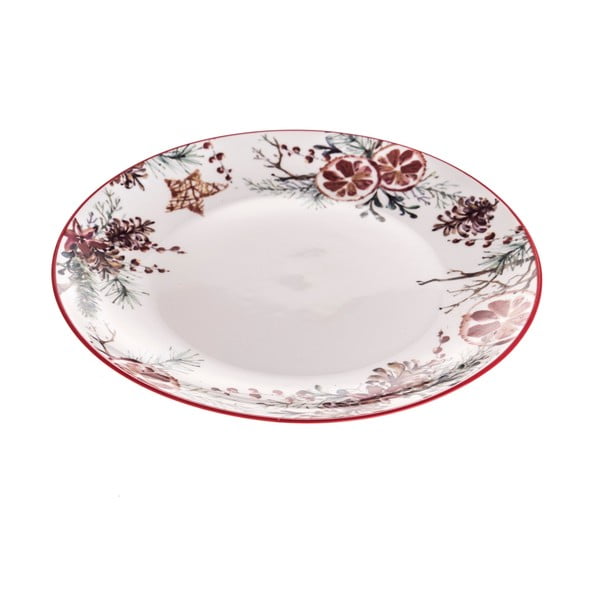 Fehér porcelán tányér, 26,8 cm - Dakls