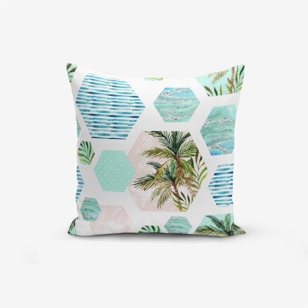 Geometric Palm pamutkeverék párnahuzat, 45 x 45 cm - Minimalist Cushion Covers