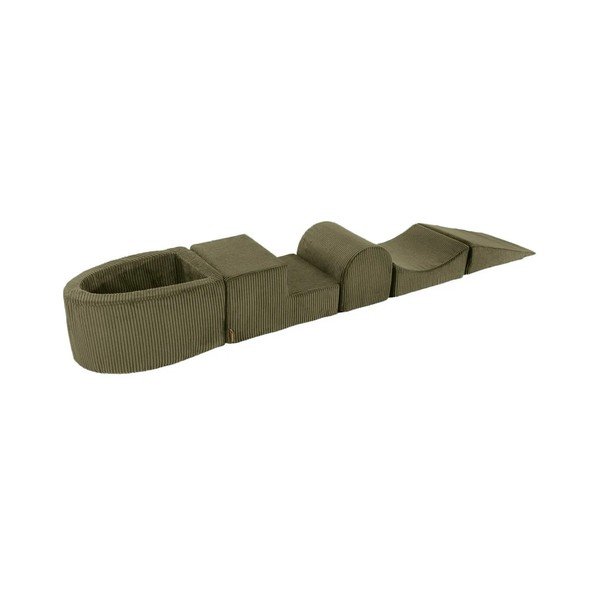 Khaki kordbársony habszivacs játszótér 5 db-os magasság 30 cm 250x45 cm Montessori – Meowbaby-image-2
