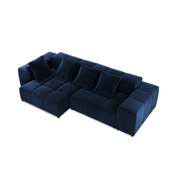 Kék bársony sarokkanapé (variálható) Rome Velvet - Cosmopolitan Design-image-3