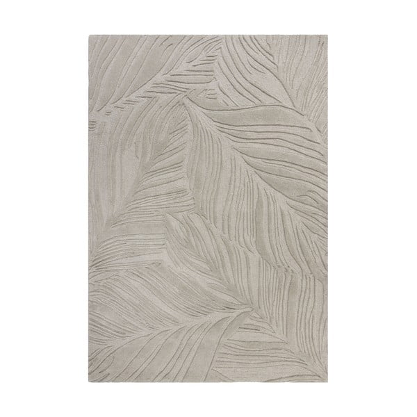 Világosszürke gyapjú szőnyeg 200x290 cm Lino Leaf – Flair Rugs