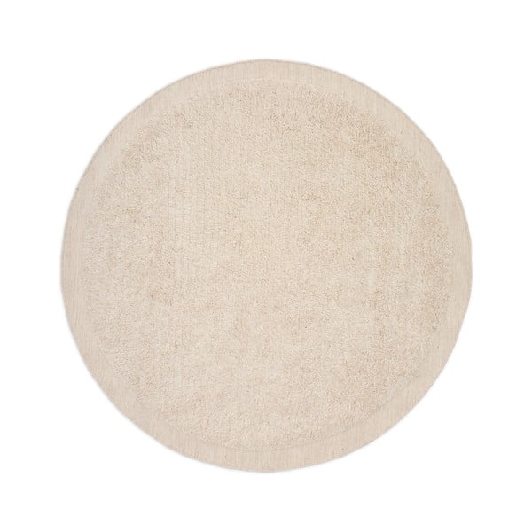 Krémszínű kézi szövésű gyapjú kerek szőnyeg ø 200 cm Marely – Kave Home