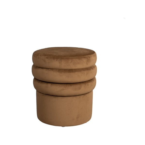 Barna bársony puff Aditi – Dutchbone